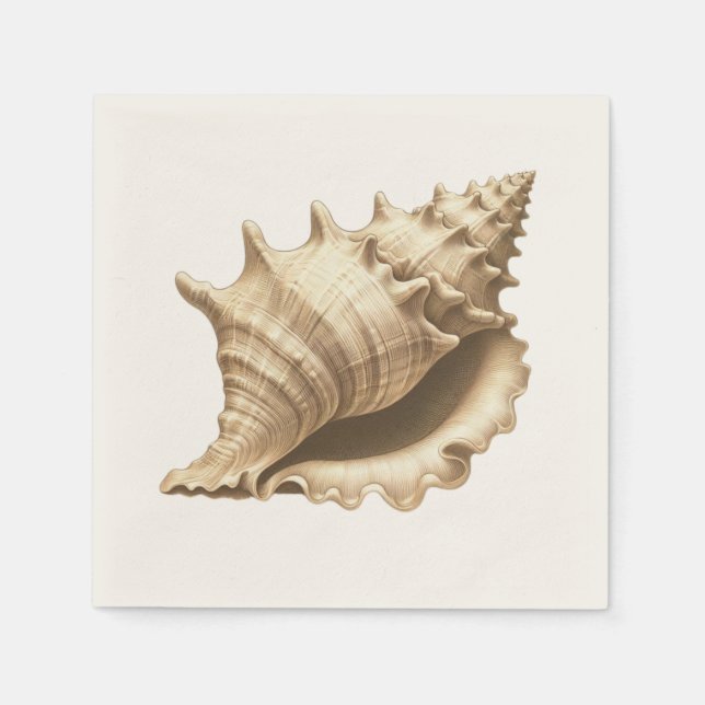 Coastal/beach/nautical seashell  napkin (Front)