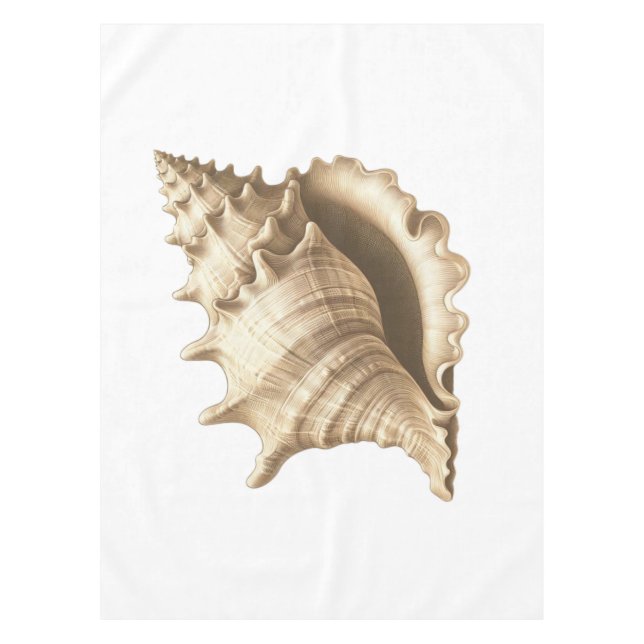 Coastal/beach/nautical seashell  tablecloth (Front)