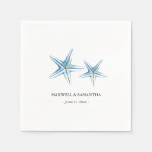 Coastal Beach Personalized Starfish Napkin