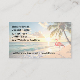 Coastal Beach Realtor Theme Business Cards