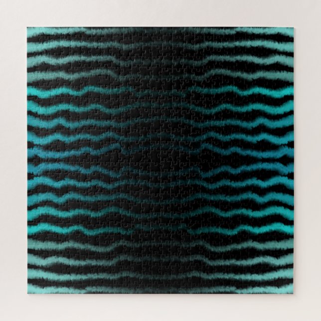 Coastal Beach Salty Turquoise Waves Abstract Art Jigsaw Puzzle (Vertical)