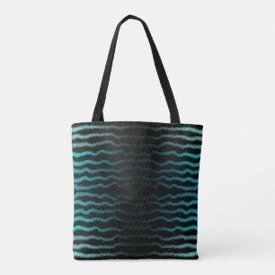 Coastal Beach Salty Turquoise Waves Abstract Art Tote Bag