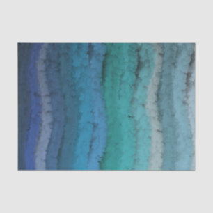 Coastal Beach Salty Waves On Black  Tissue Paper