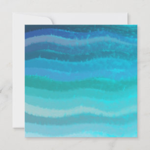 Coastal Beach Salty Waves On Turquoise  Holiday Card