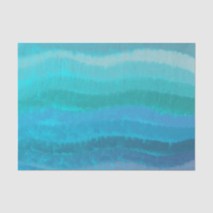 Coastal Beach Salty Waves On Turquoise  Tissue Paper