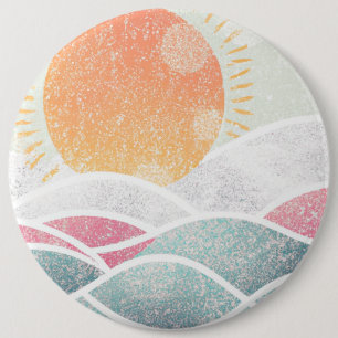 Coastal/Beach/sunny 6 Inch Round Button