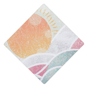 Coastal/Beach/sunny  Graduation Cap Topper