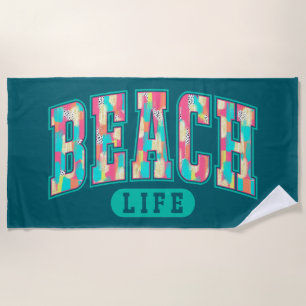 Coastal Beach Towel for Summer Vacations, Pool Day