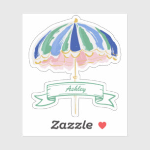 Coastal Beach Umbrella Bachelorette Personalized 