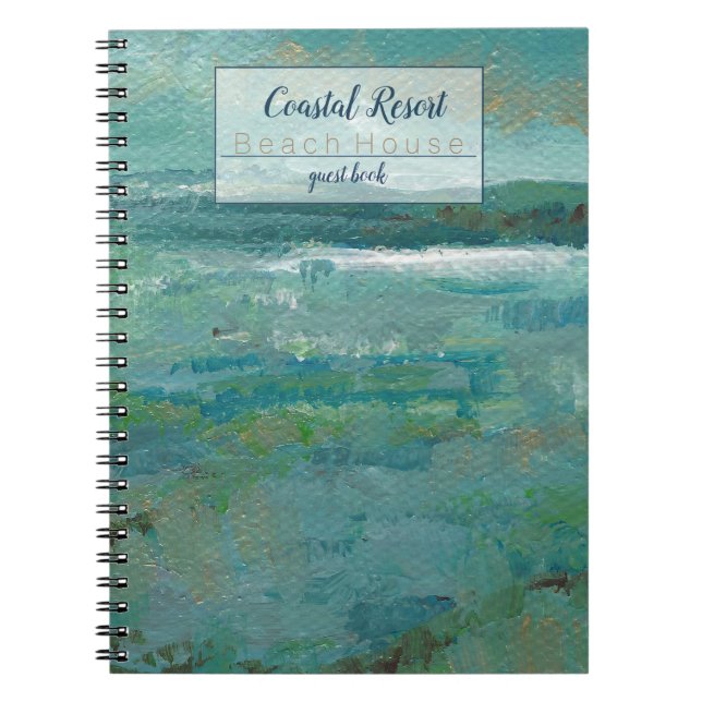 Coastal Beach Vacation Rental House Guest Book (Front)