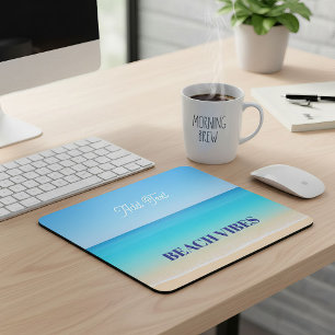 Coastal Beach View Mouse Pad