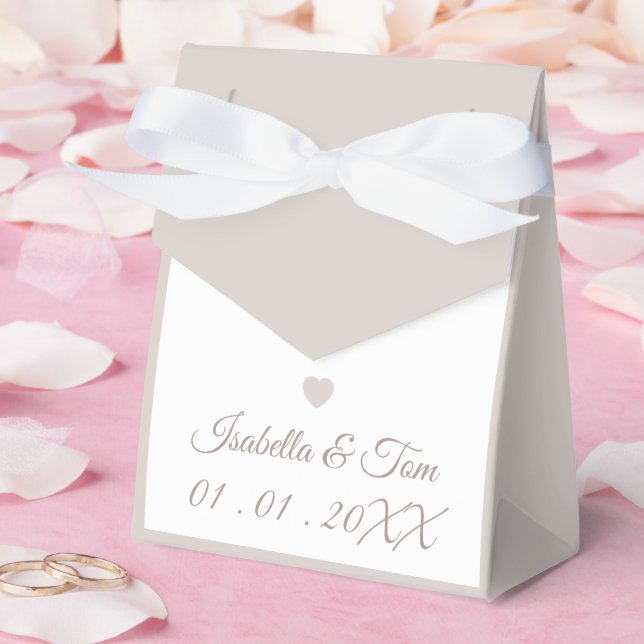 Coastal Beach Wedding | Soft Neutral Personalized Favor Box (Wedding)