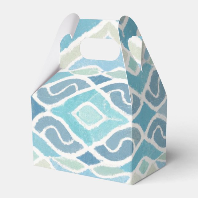 Coastal/beachy/nautical blue favor box (Front Side)