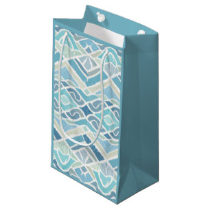 Coastal/beachy/nautical blue small gift bag