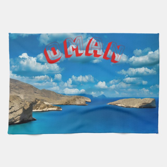 Coastal beauty of Oman Kitchen Towel (Horizontal)