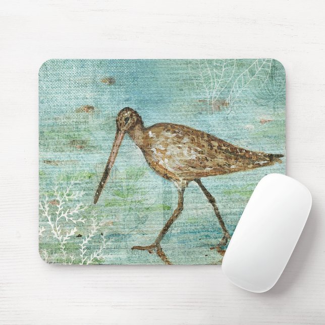 Coastal Bird Beach Coastal Art Mouse Pad (Coastal Bird Beach Coastal Art Mouse Pad from Jenn's Emporium!)