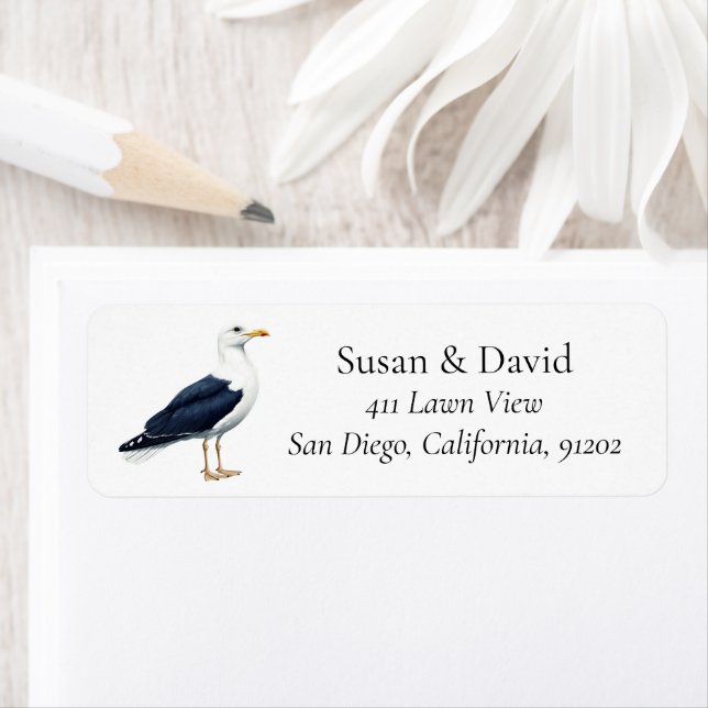 Coastal Bird Seagull Personalized Address (Insitu)
