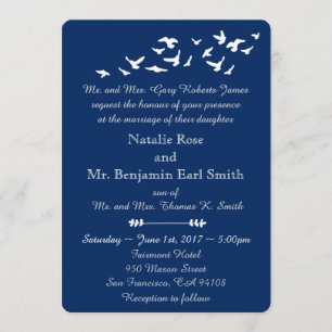 Coastal Birds Wedding   Simple Elegant Template