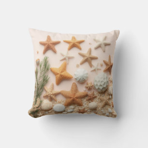 Coastal Bliss Starfish Throw Pillow