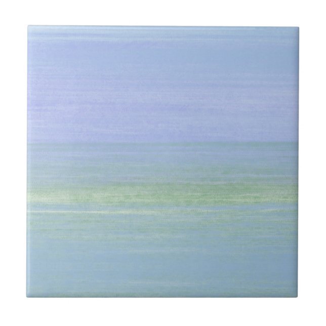 Coastal Blue and Green Ceramic Tile (Front)