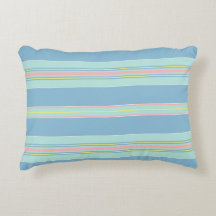 Coastal Blue and Sea Foam Green Striped