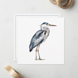 Coastal Blue Heron Bird Personalized Card