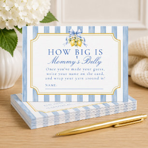 Coastal Blue Lemon How Big Is Mommy's Belly Card