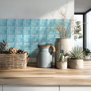 Coastal Blue Modern Watercolor  Tile