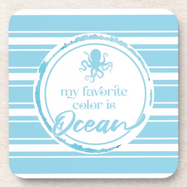 Coastal Blue Octopus Coaster (Front)