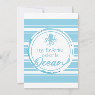 Coastal Blue Octopus Invitation