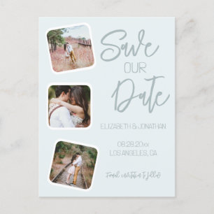 Coastal Blue Save the Date Postcard