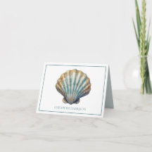 Coastal Blue Scallop Seashell Personalized