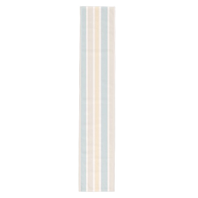 Coastal Blue Stripe Table Runner Beach House Table (Front)