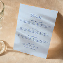 Coastal Blue Wedding Details
