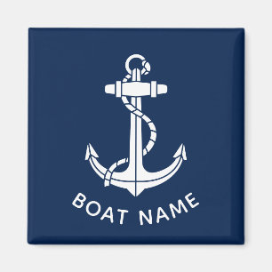 Coastal Boat Name Anchor Cruise Trip Swag Custom Magnet