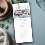 Coastal Boats at Harbour Seascape Wedding Program<br><div class="desc">Coastal Boats at Harbour Seascape Theme Collection.- it's an elegant script watercolor Illustration of pastel Harbour Side Boats ,  perfect for your harbour destination wedding & parties. It’s very easy to customize,  with your personal details. If you need any other matching product or customization,  kindly message via Zazzle.</div>