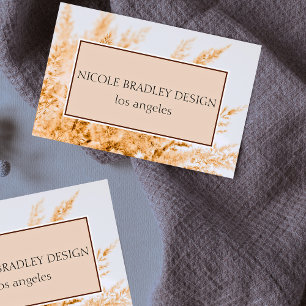 Coastal Boho Chic Interior Design Business Card