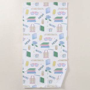 Coastal Book Club Summer Beach Reading Towel