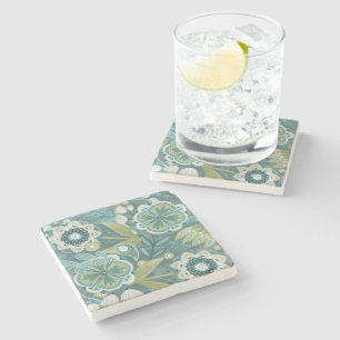 Coastal Botanical Stone Coaster
