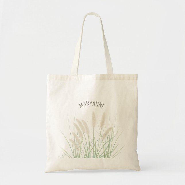 Coastal Botanical Wedding Tote Bag (Front)
