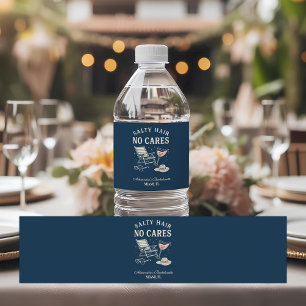 Coastal Breeze Last Toast Bachelorette Water Bottle Label