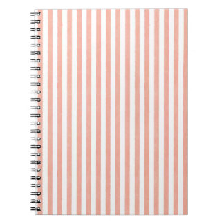 Coastal Breeze Stripes - Coral Red Notebook