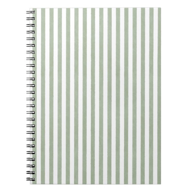 Coastal Breeze Stripes - Teal Blue Notebook (Front)
