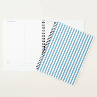 Coastal Breeze Stripes - Teal Blue Planner