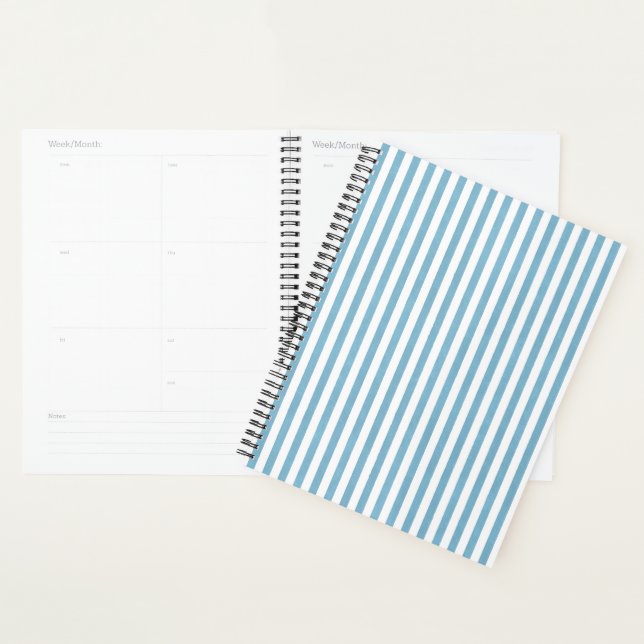 Coastal Breeze Stripes - Teal Blue Planner (Display)