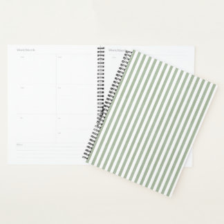 Coastal Breeze Stripes - Teal Blue Planner