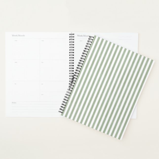 Coastal Breeze Stripes - Teal Blue Planner (Display)