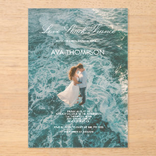 Coastal bridal shower Acrylic Invitation