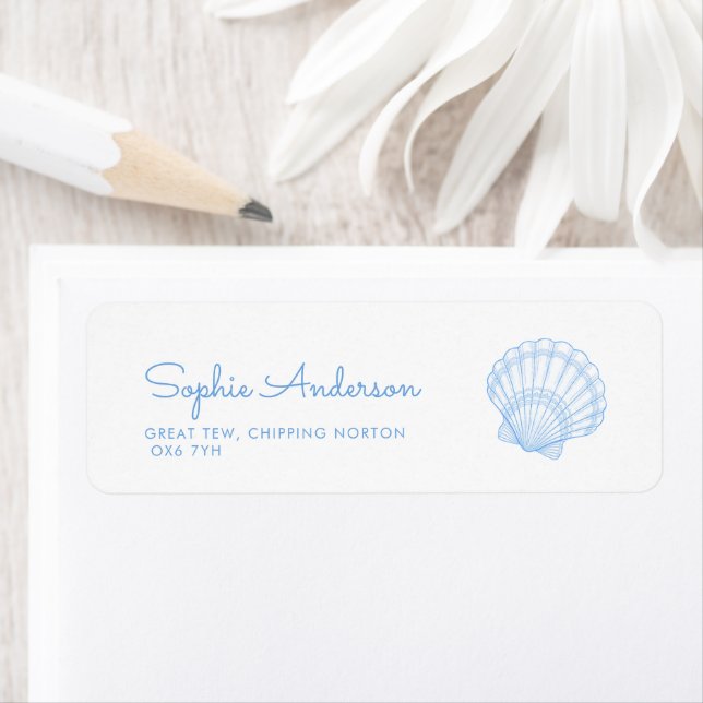 Coastal Bridal Shower Address (Insitu)