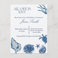 Coastal bridal shower invitation Theme 